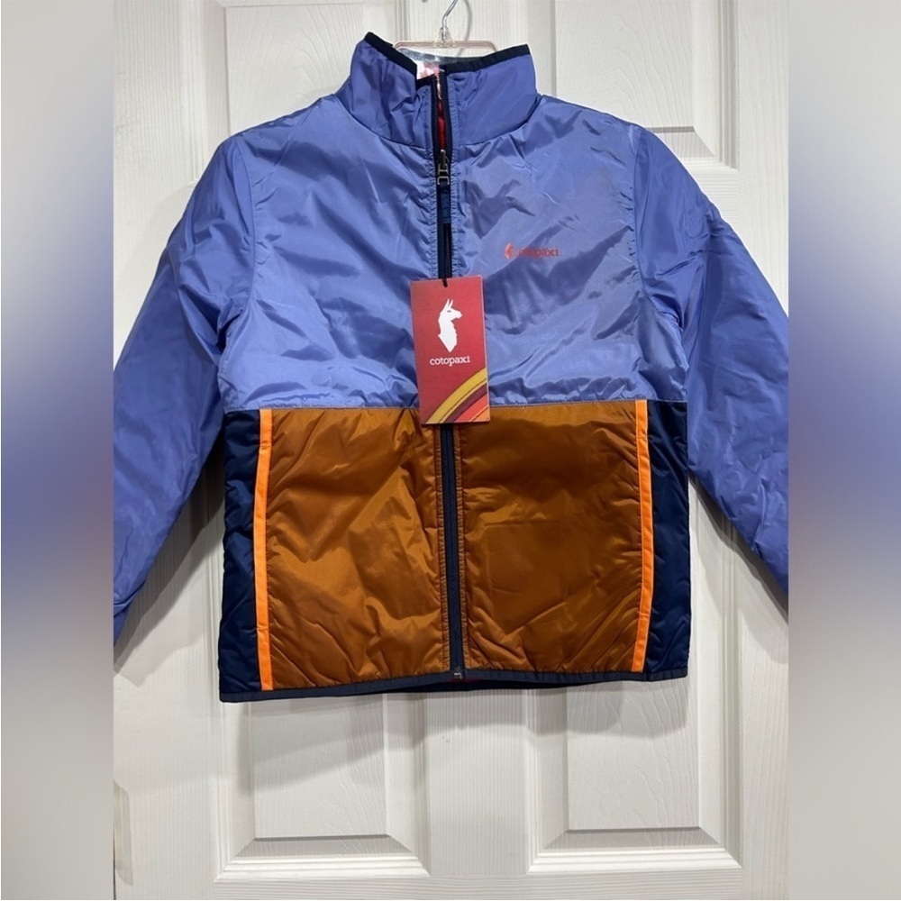 Cotopaxi Kid's XS Teca Cálido Jacket Sandwich Blue NWT Reflective Reversible